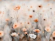 Soft Peach Wildflower Meadow