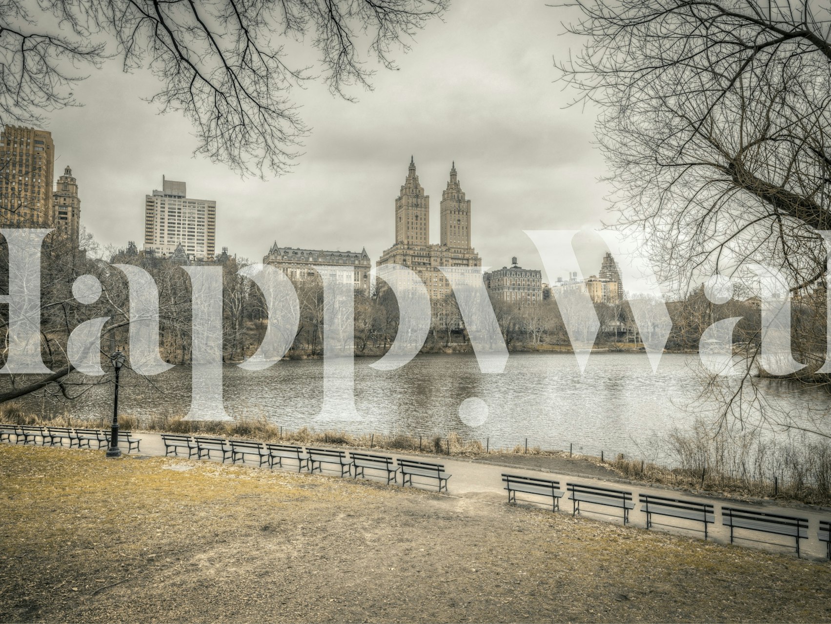 Tapeta Metropolitan Serenity vystavená v místnosti