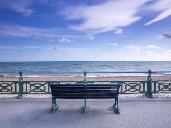 Bench at promenade