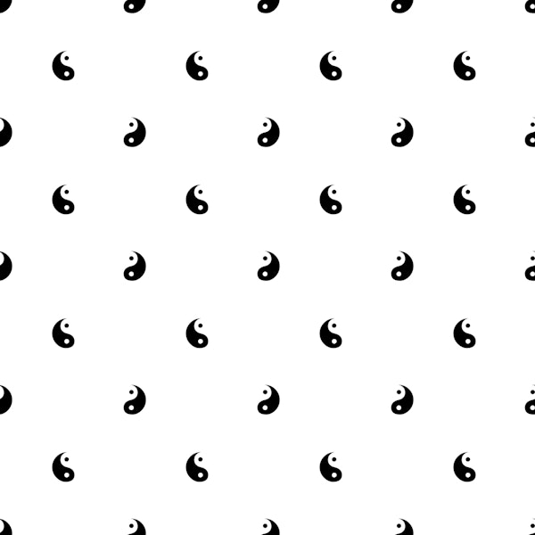 Yin yang classic on white