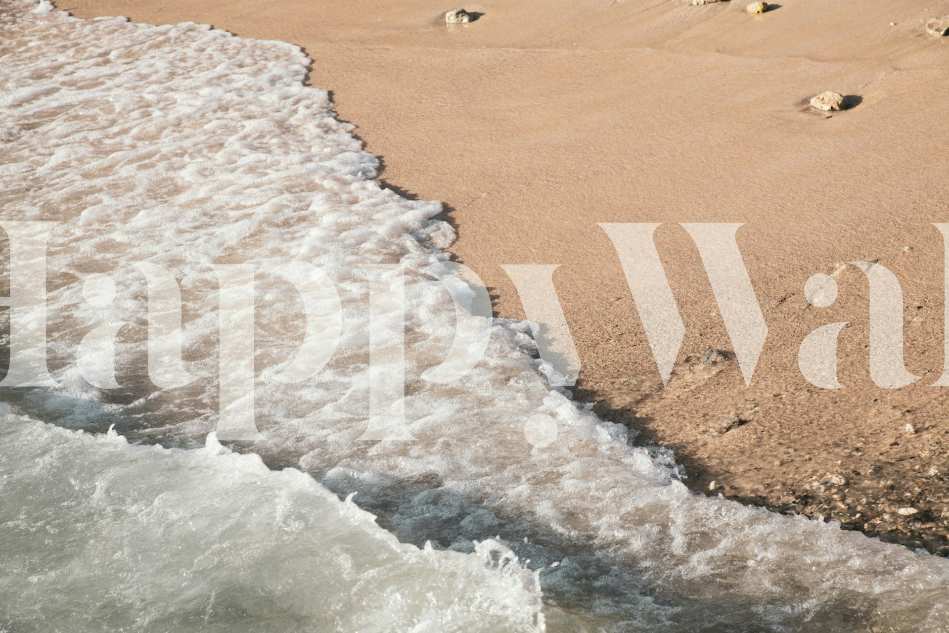 Caribbean Sea Foam Bliss 2 wallpaper in a room