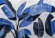 Tropical Ink Banana Leaf Art Blue