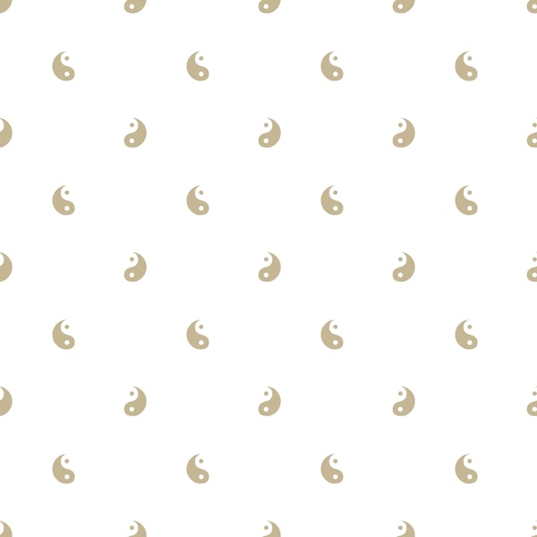 Yin Yang Gold on white simple