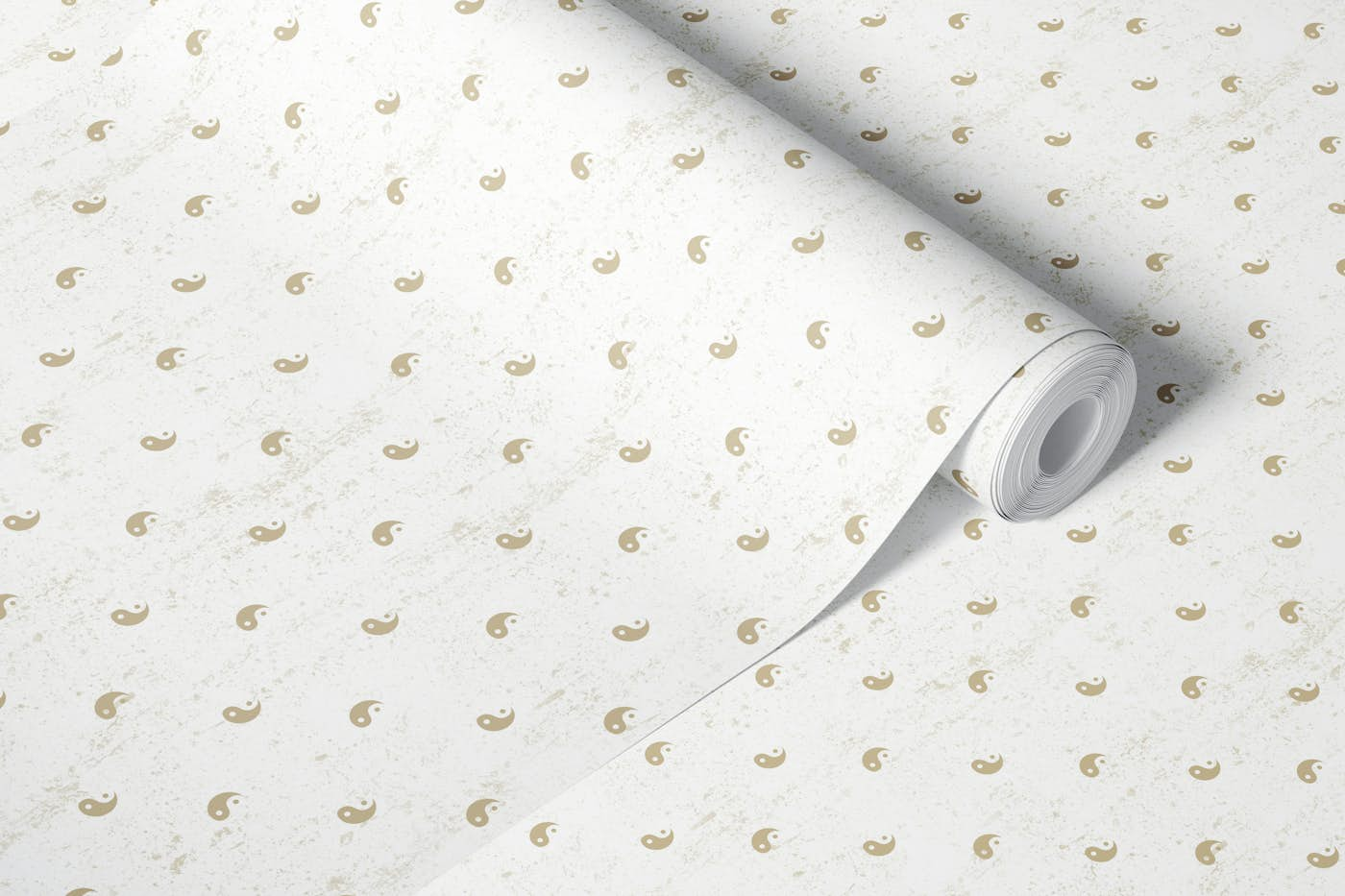 Yin yang gold wallpaper roll