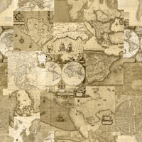 Old maps color version 3 - more gold ταπετσαρία