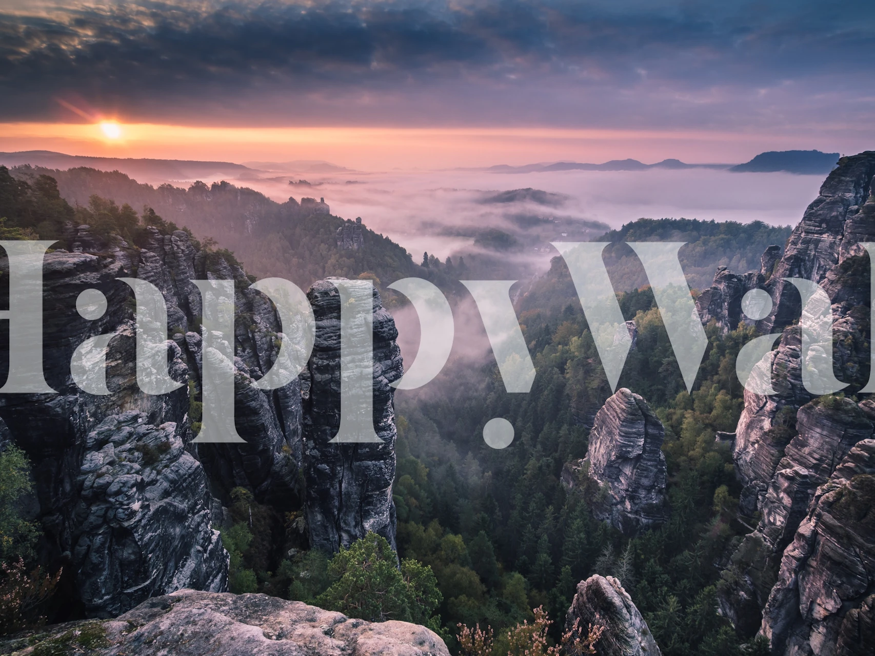 Sunrise on the Rocks tapeta u sobi