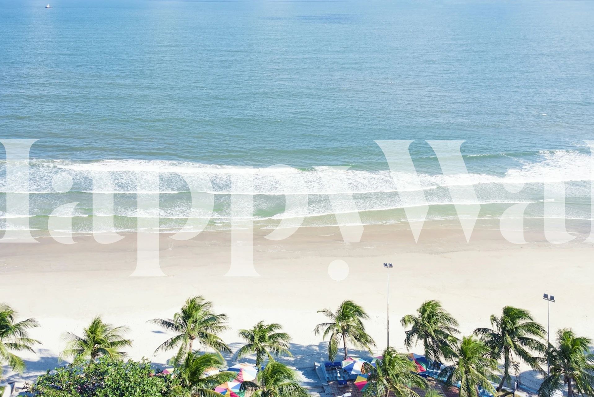 Tropical wallpaper design in a room setting