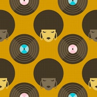 Disco Queen Mustard Yellow carta da parati