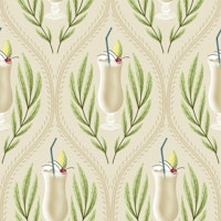 Pina colada cocktail ταπετσαρία