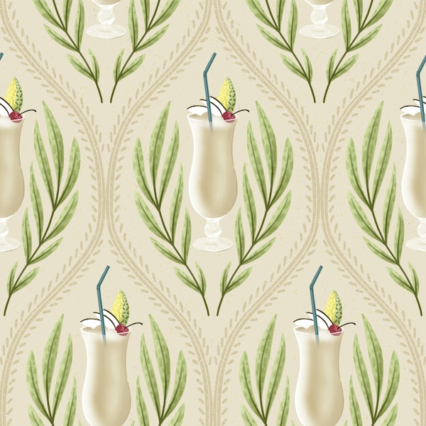 Pina colada cocktail