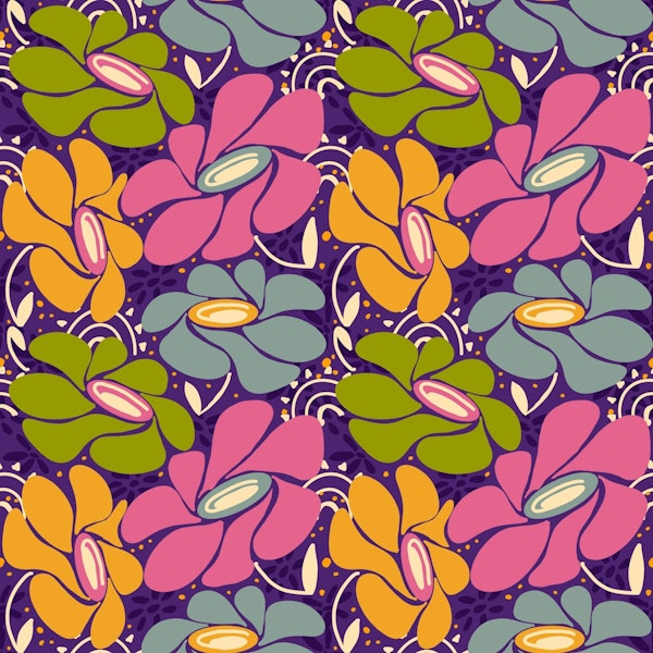 70s groovy floral dance