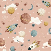 Boho Dreamscape - peach carta da parati