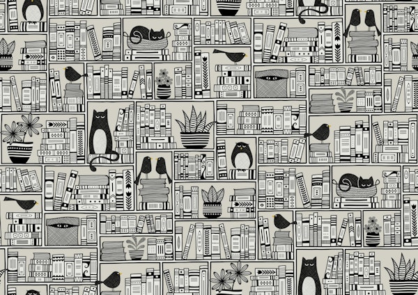 books library - black and white