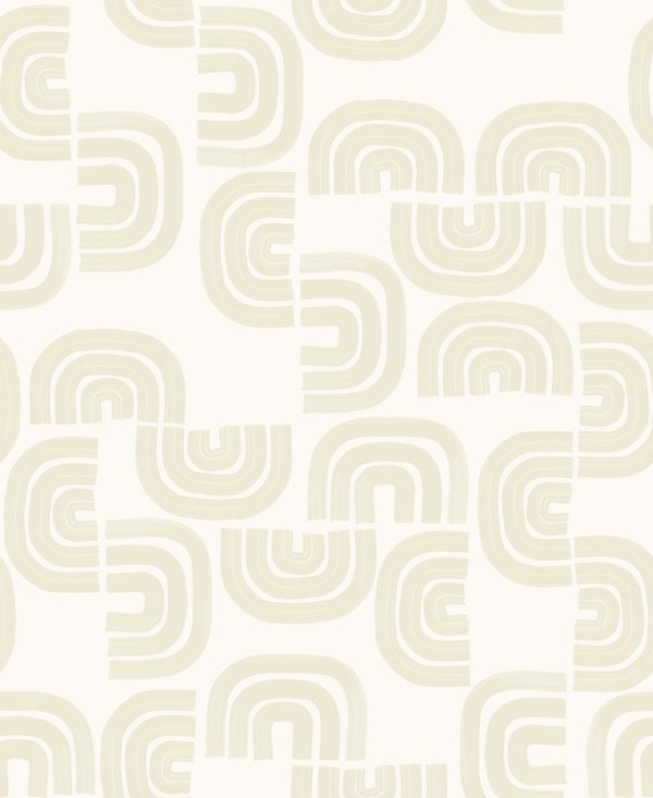 Beige Arches on Creamy White