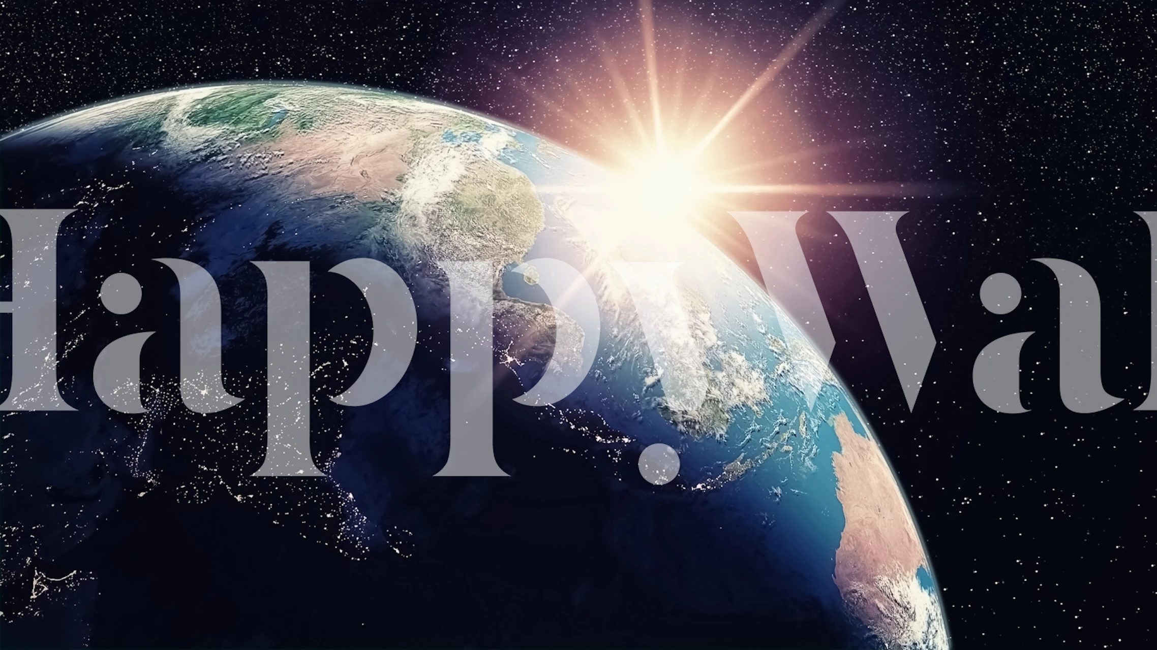 Earth Night And Day behang in een kamer