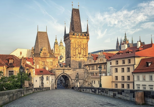 First light on the Charles Bridge