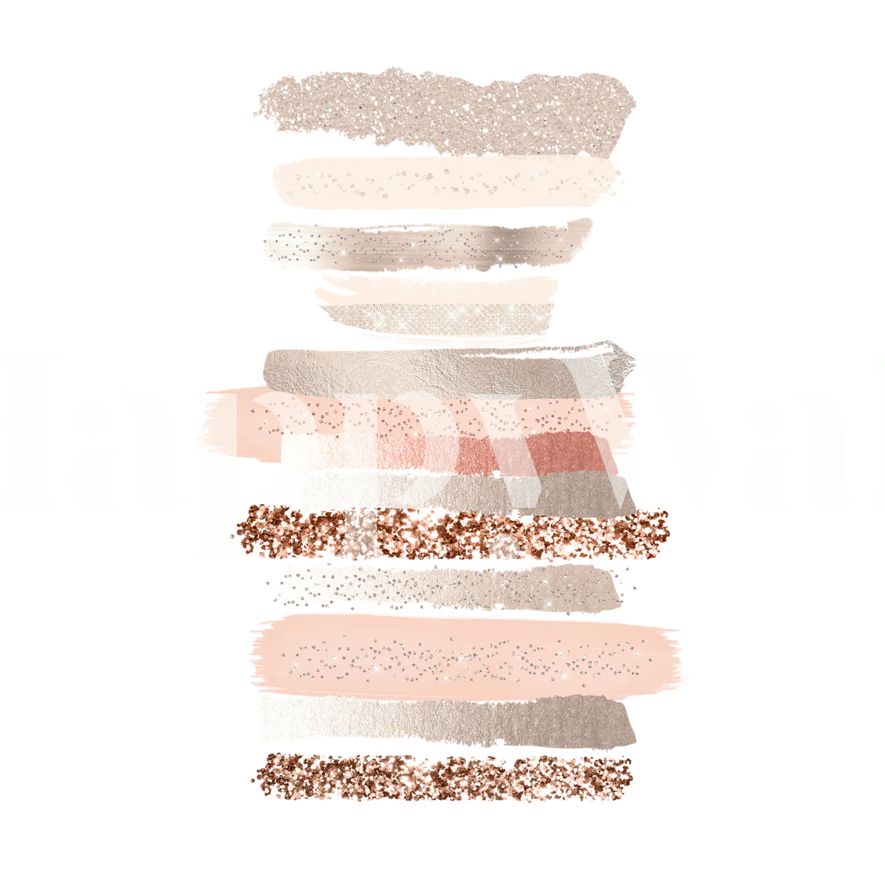 Tapeta Glamour Girl Paint Strokes w pokoju