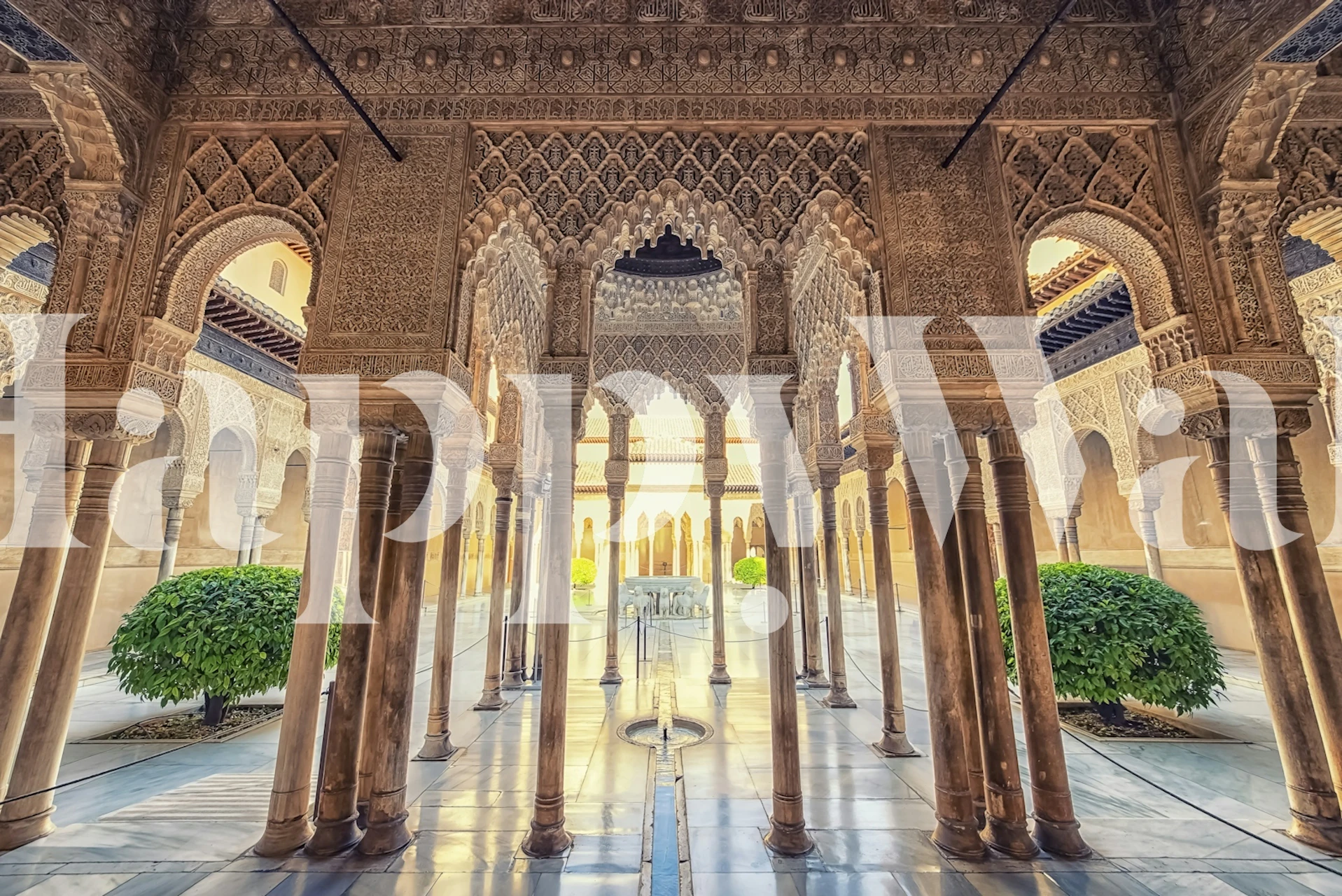 Alhambra of Granada wallpaper in a stylish room