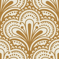 Ornamental scallops pattern, brown / 3069A tapete