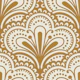 Ornamental scallops pattern, brown / 3069A