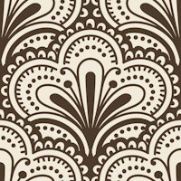 Ornamental scallops pattern, black / 3069D tapete
