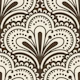 Ornamental scallops pattern, black / 3069D