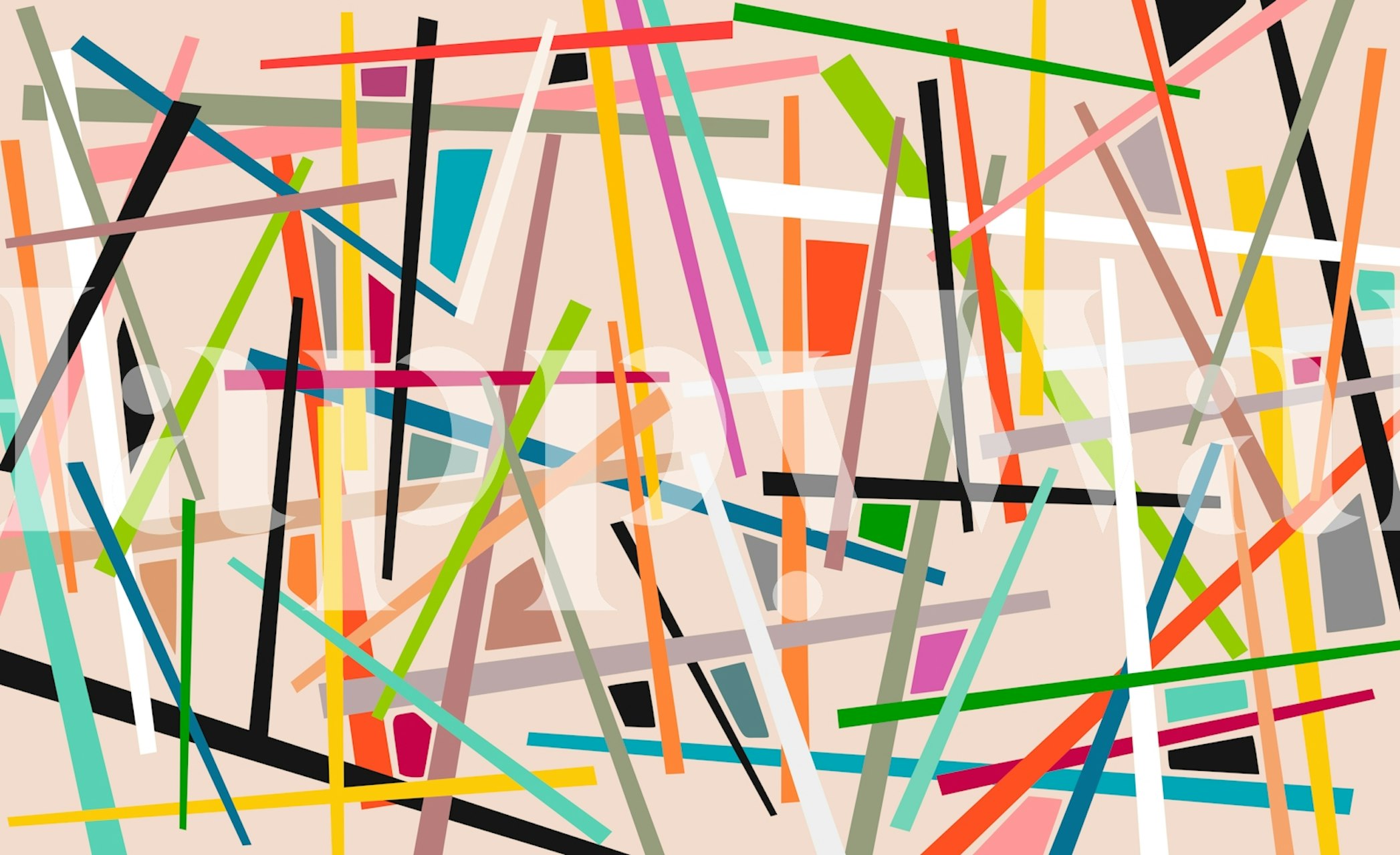 Intertwined 5 papier peint coloré dans une pièce