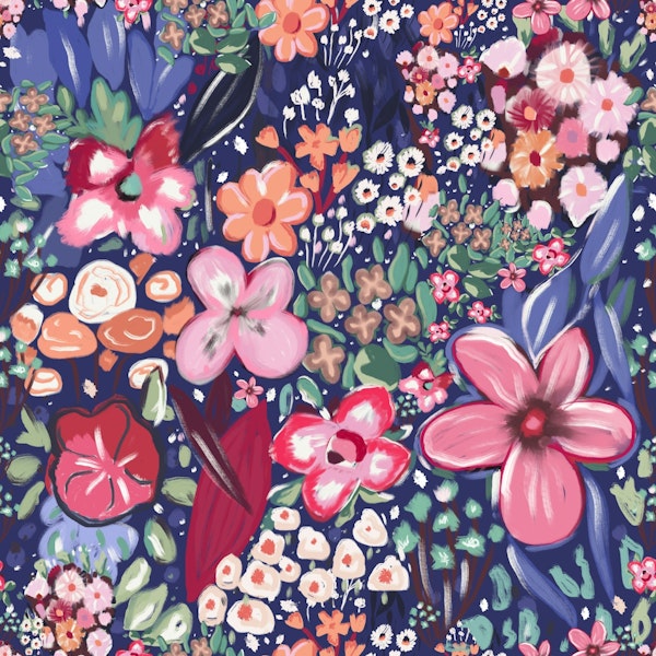 Flowers navy
