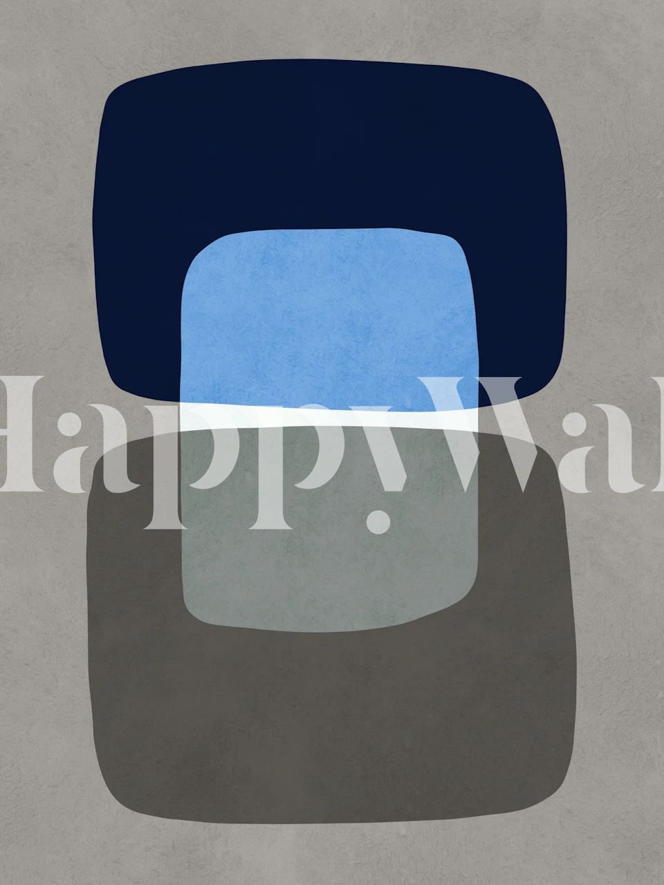 Abstract geometric shapes in blue, grey, and charcoal wallpaper