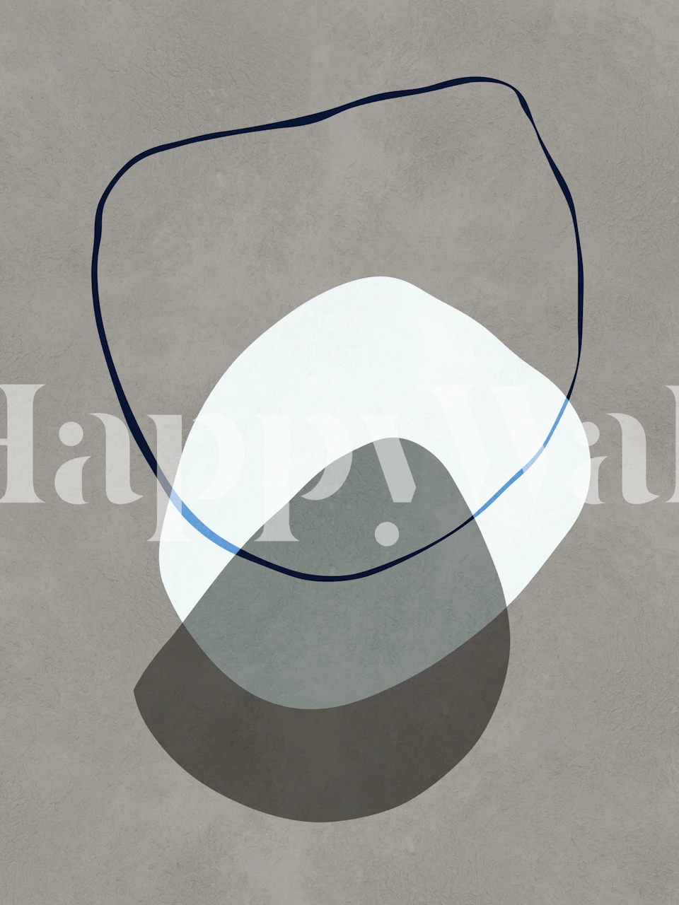 Expressionist forms 7 wallpaper displayed in a room