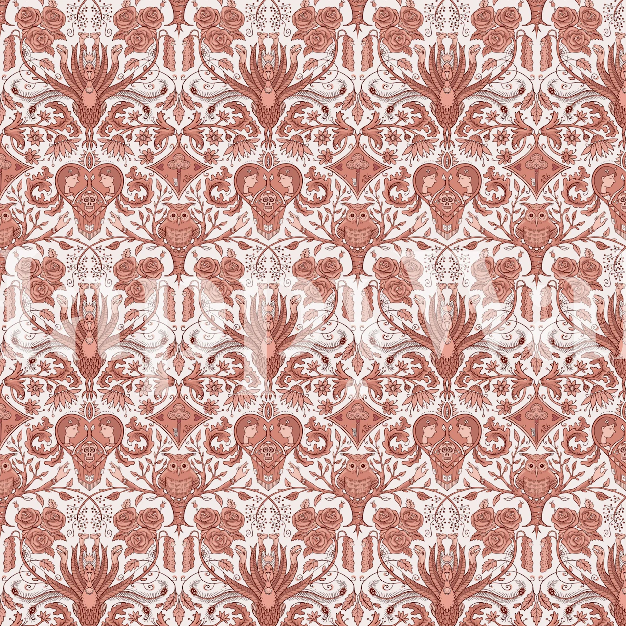 Eternal lovers med symboliska element design i ett rum