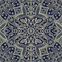 Golden linear Mandala pattern ταπετσαρία