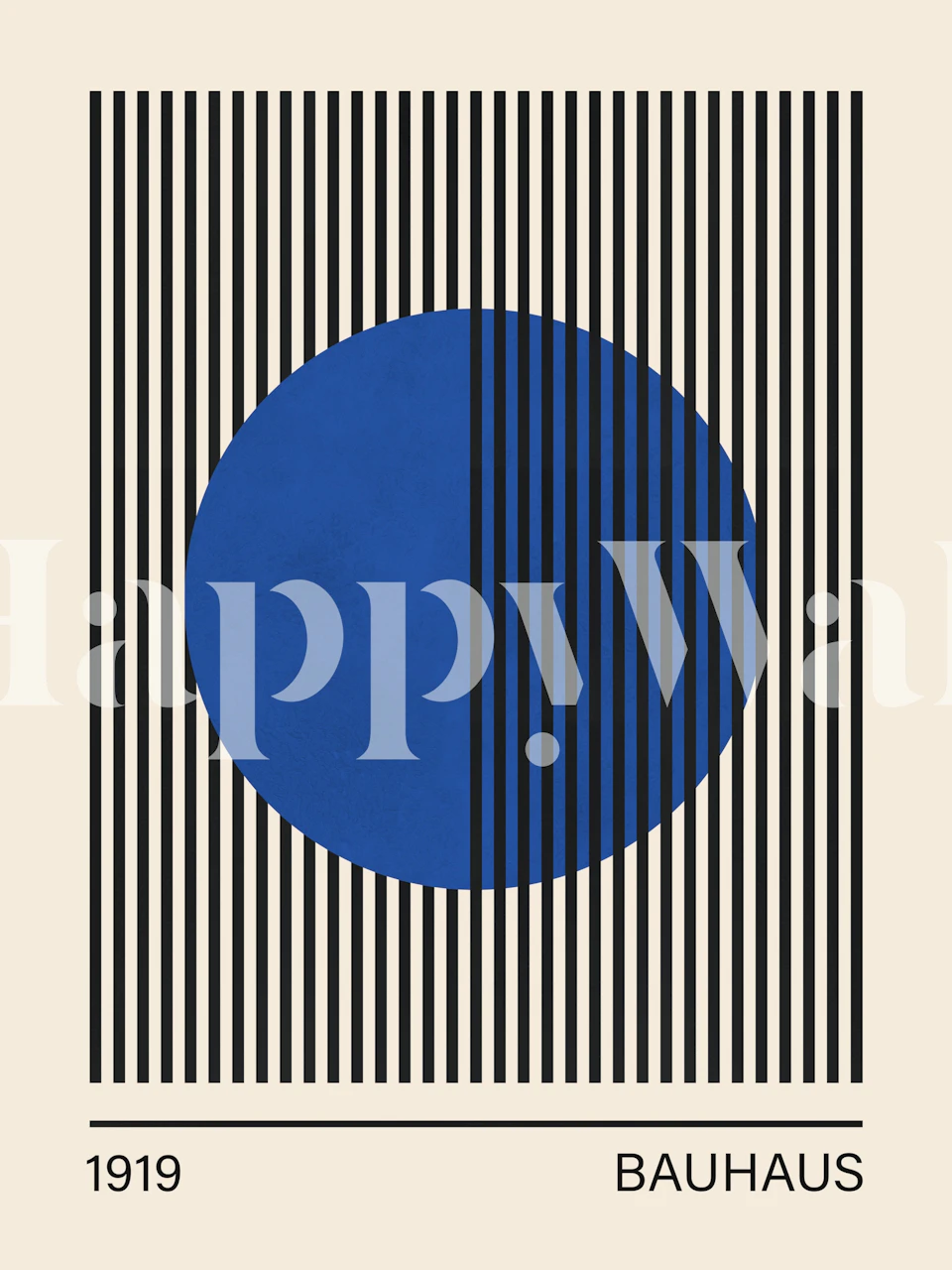 Diseño de papel tapiz Bauhaus en una habitación