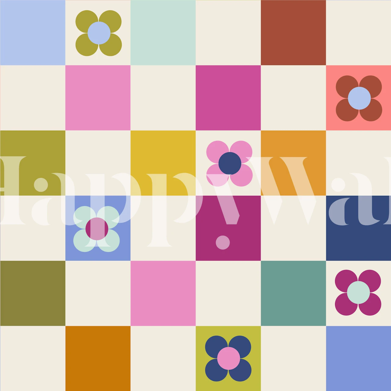 Tapeta kwiatowa wyeksponowana w pokoju