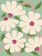 Wild Daisies - pastel green & pink