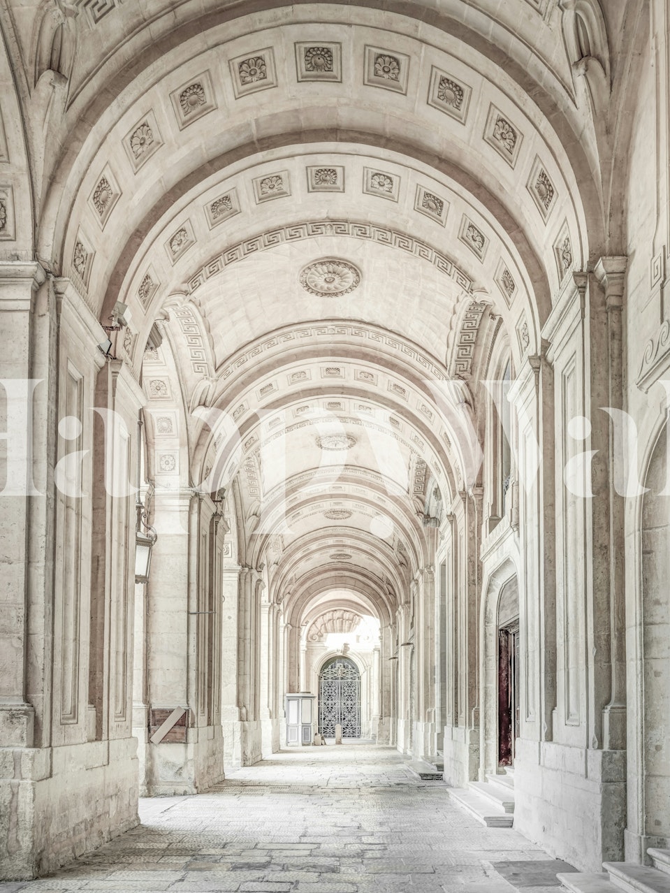 Arches of Valletta Tapete in einem Zimmer
