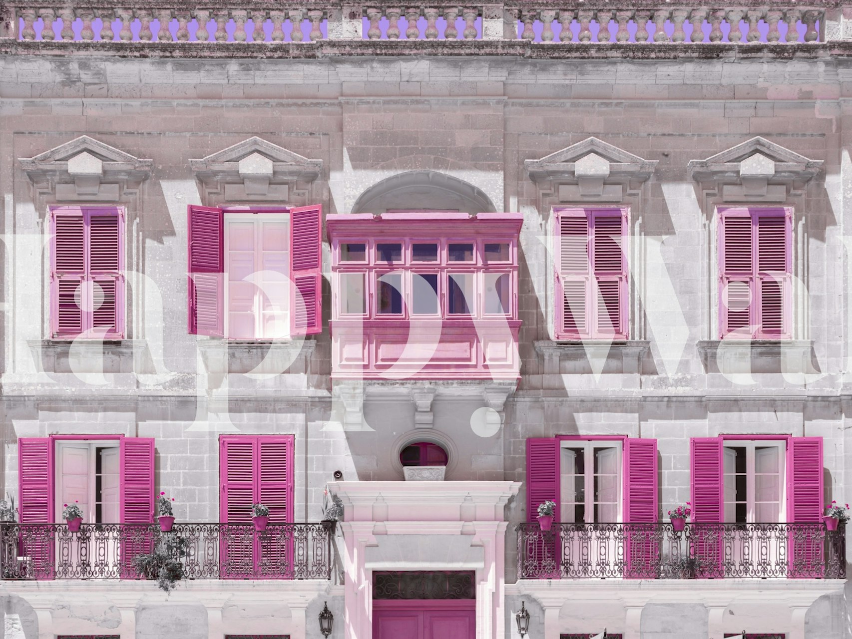 Historic Dwelling wallpaper design in a room