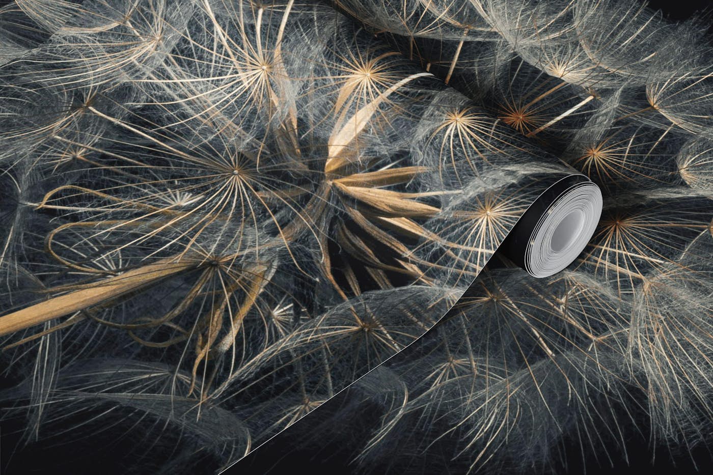 Dandelion flowers wallpaper roll