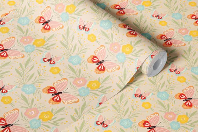Butterfly Blisswallpaper roll