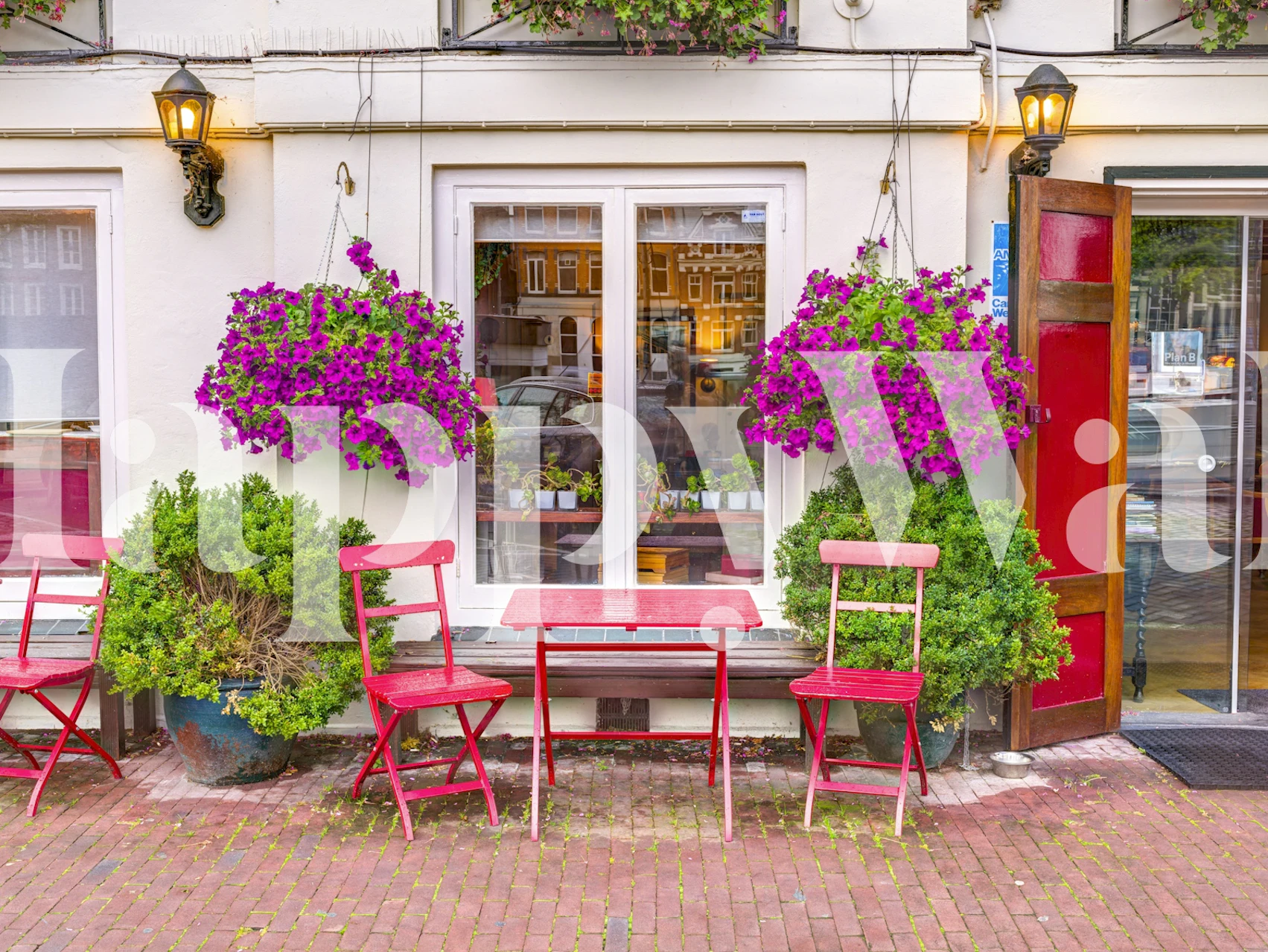 dizajn tapeta Amsterdam street cafe