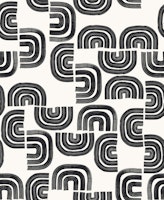 Boho Arches in Black and White wallpaper