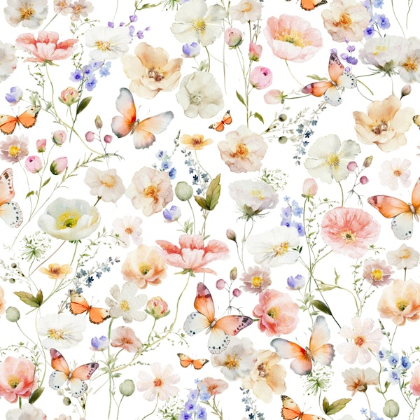 Blush Scandinavian Midsummer Flowers Meadow