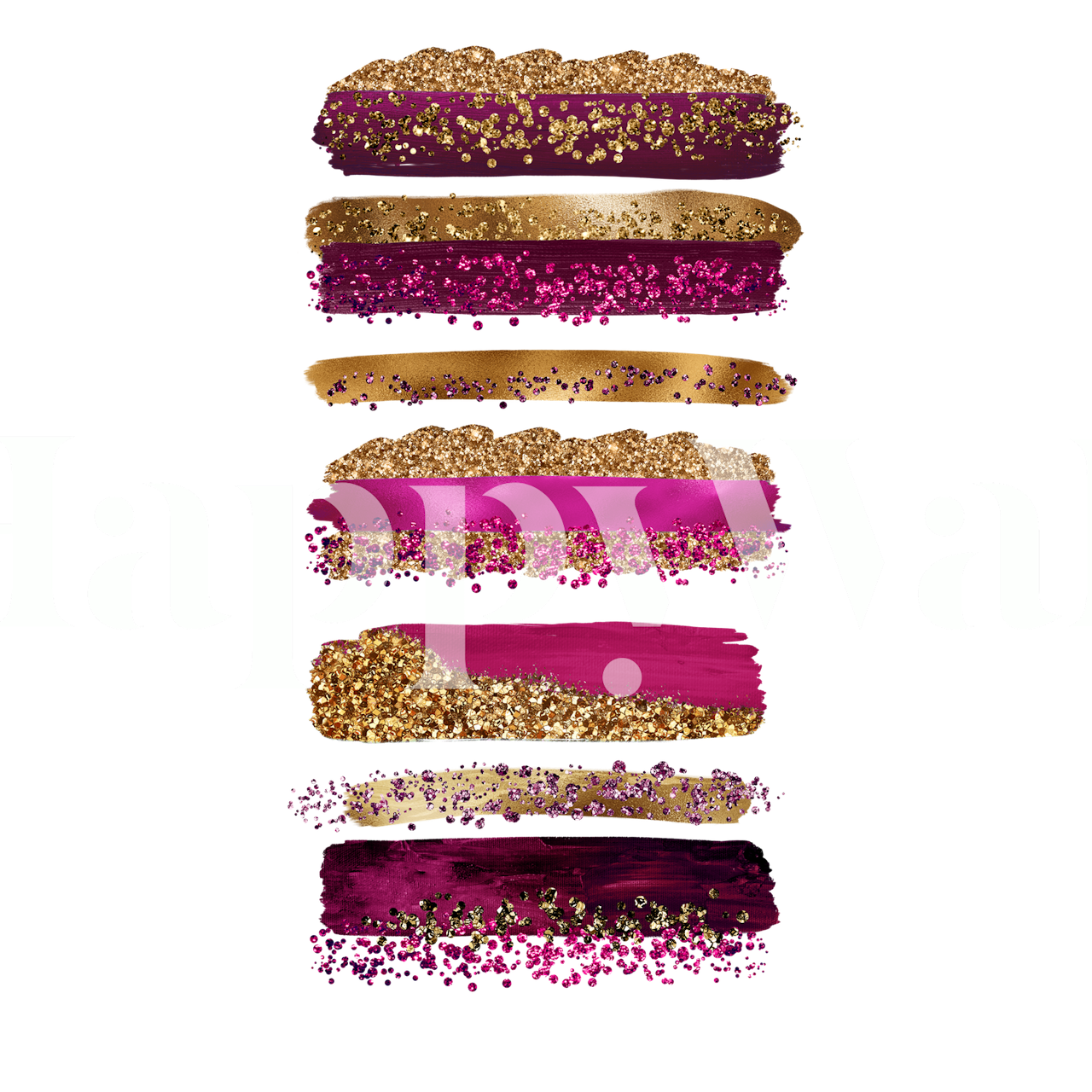 Carta da parati Gold Purple Metal Strokes con texture scintillanti