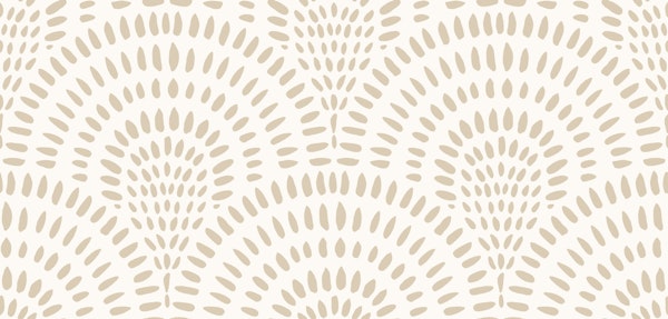 Scallops, Beige on Creamy White