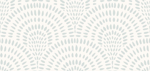 Scallops, Gray on Creamy White