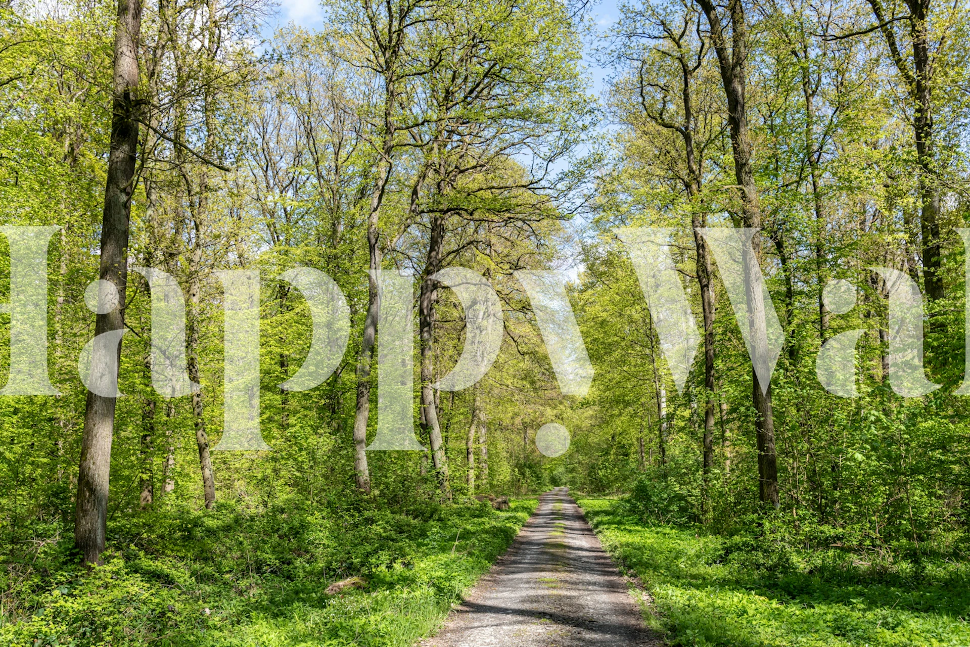 Lush green leaves and branches on a light background wallpaper