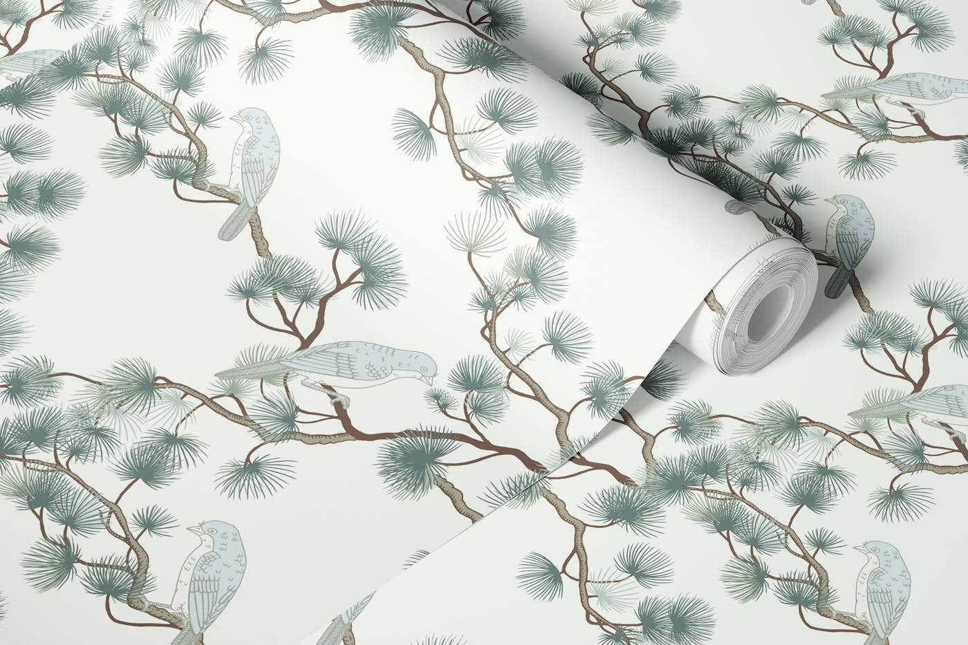 Birdsongs, Chinoiserie Woodland wallpaper roll