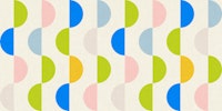 semicircles concept summer pastel 2 behang