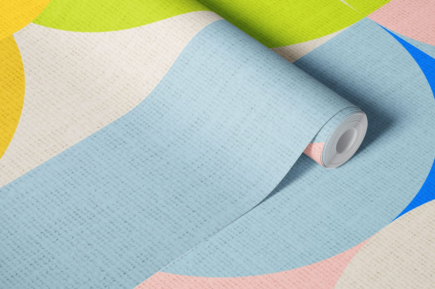 semicircles geometric concept summer pastel 6 wallpaper roll