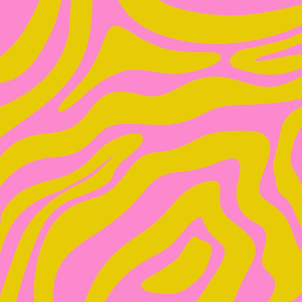 Abstract lines and shapes - pink and yellow